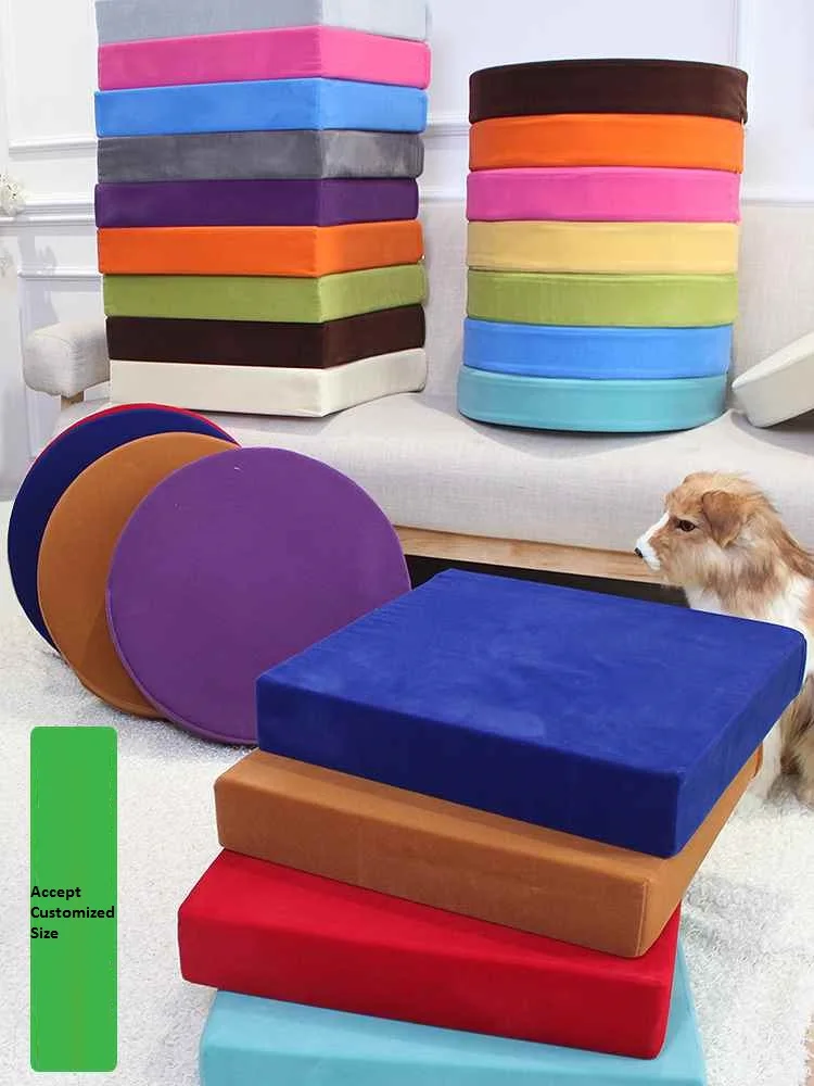 Customized Velvet Sponge Chair Seat Cushion, Plush Bay Window Sofa Cushion