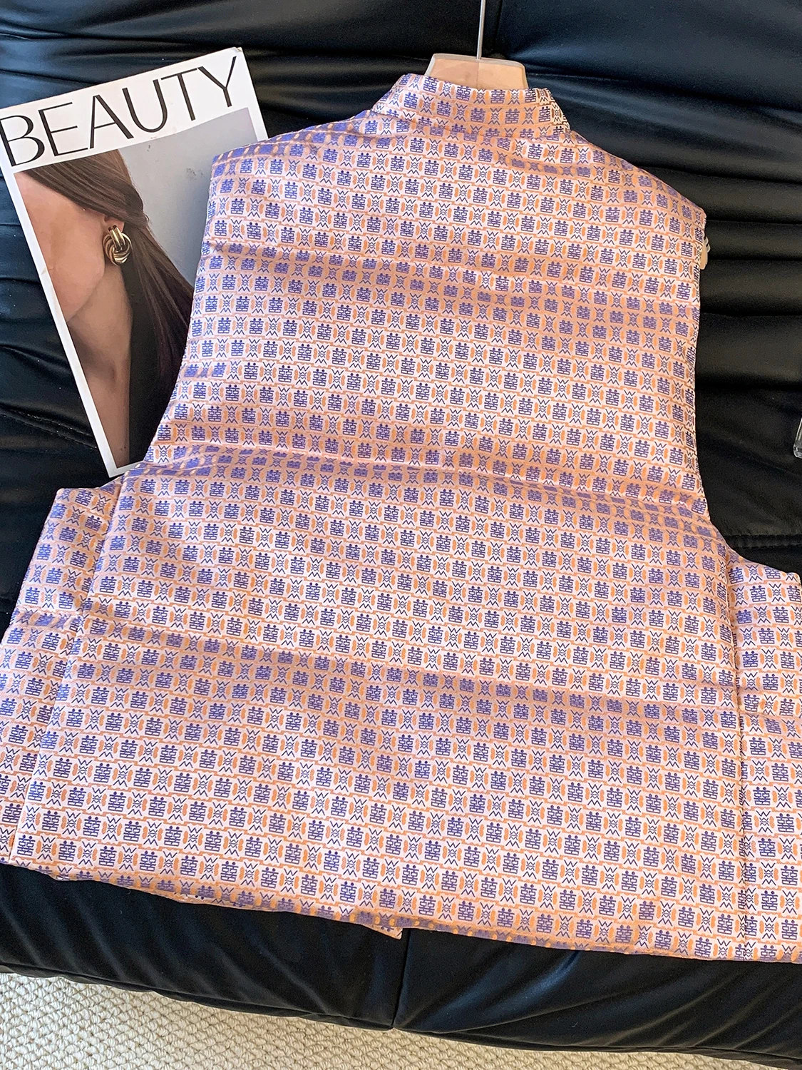 ティエンエド刺繍入りダブルハッピン花柄エメドダウンコットンベスト暖かい冬用芸術的女性用ベスト通勤用スレラウンド...