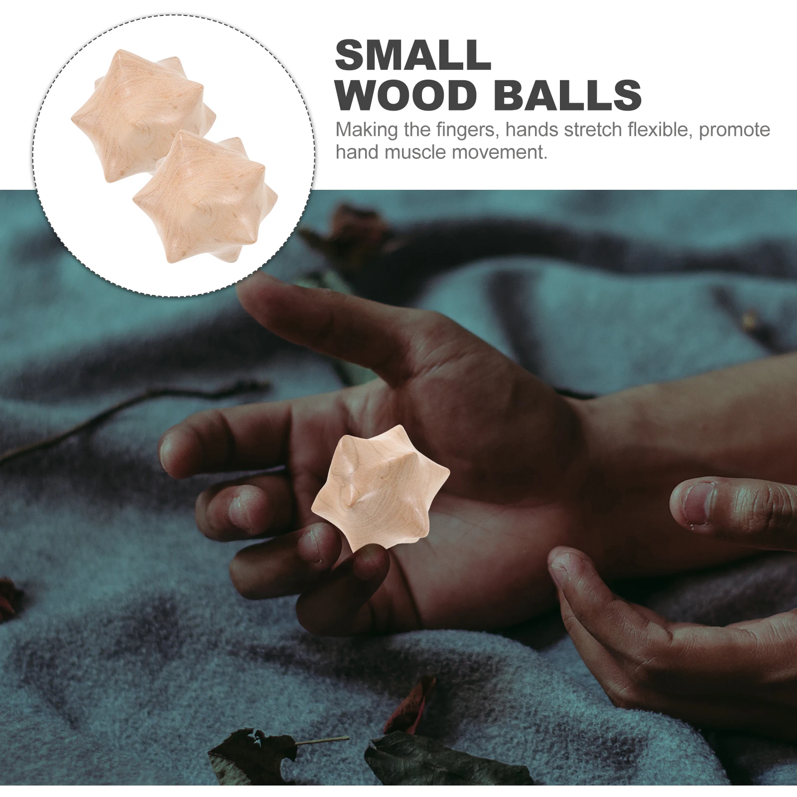 

12 Massage Balls Training Wooden Balls for Elderly People Hand Relaxing Portable Exercise Tools Hand Massager Gifts