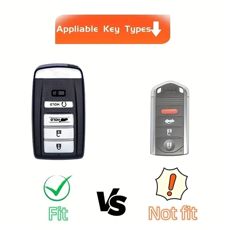 TPU Key Fob Case Cover with Keychain For Honda Acura CDX RDX RLX NSX TLX TLX-L Smart Remote Control Protector