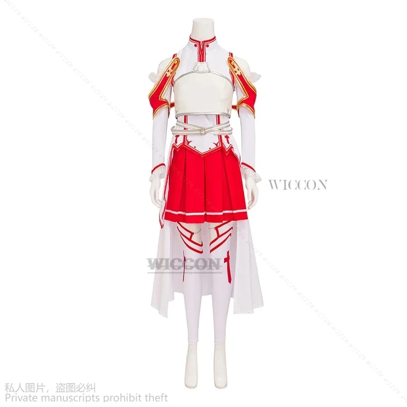 Yuuki assuna Anime Sword Art Online disfraz de cosplay para mujer, collar de peluca, uniforme, vestido de estrella, traje de batalla, trajes de Halloween