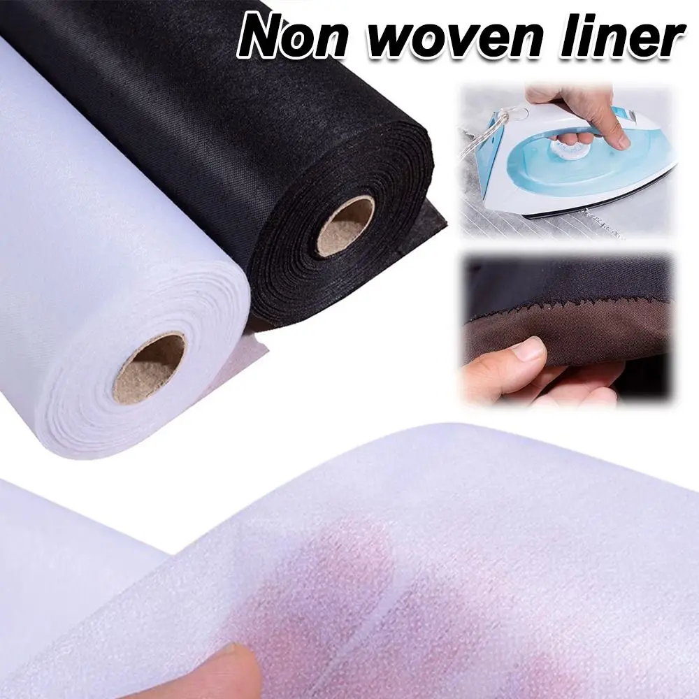 

5M/Lot Fusible Interlining Fabric Non-Woven Lightweight Iron On Lining 30g/m Adhesive Interfacing Fabric