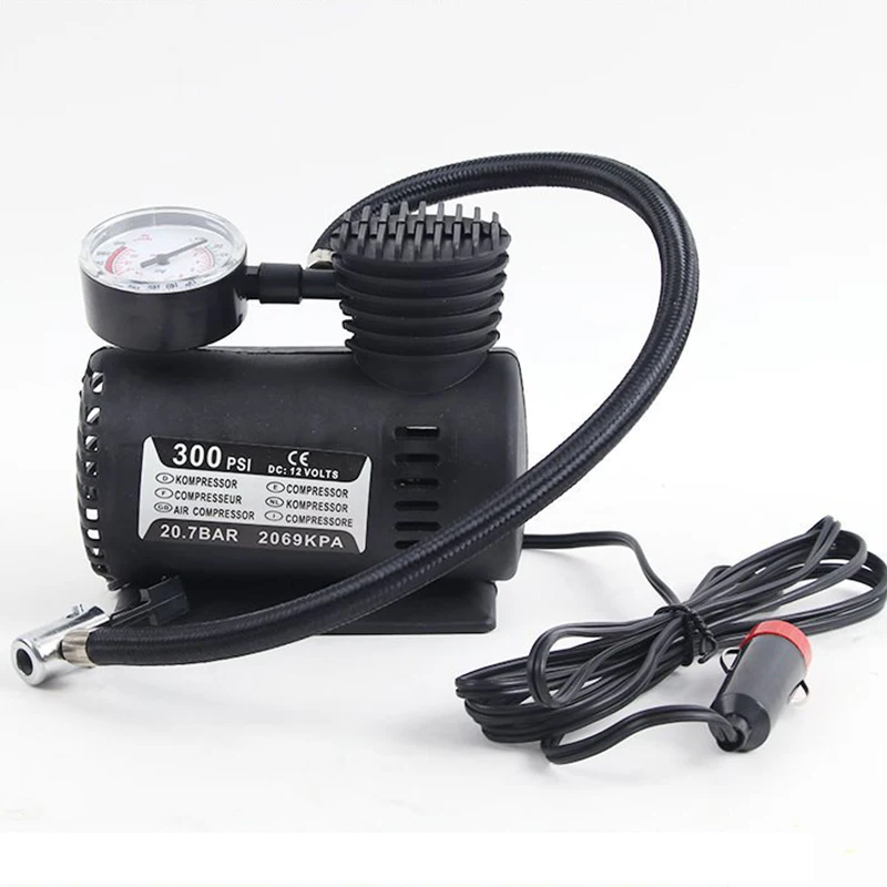 Portable Air Compressor Car Tire Inflator Electric Pump Auto 12V Tire Inflator Portable Air Pump