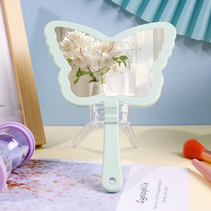 Butterfly Shaped Makeup Mirror Handheld Mirror Portable Eyelash Extension Mirrors Salon Mirrors Makeup