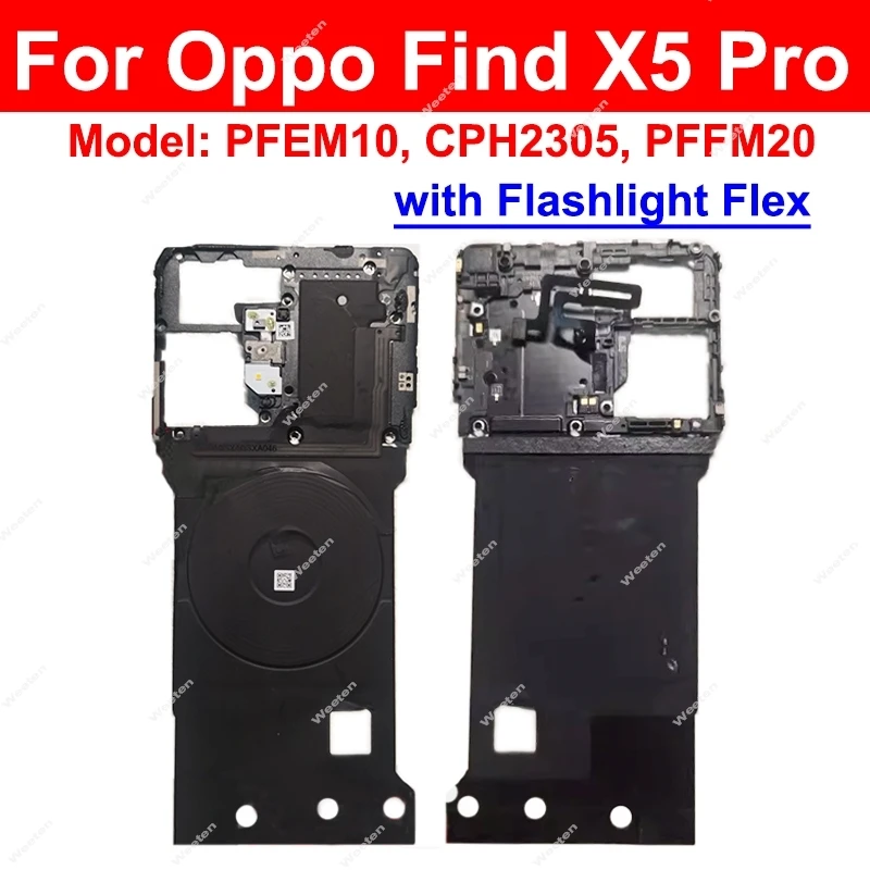 For OPPO Find X2 X3 X5 Pro Antenna Mainboard Cover with Flashlight Flex Cable Signal NFC Motherboard Cover Frame Parts