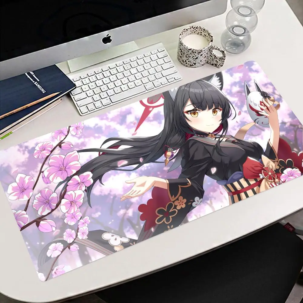 KOSAKA W-WAKAMO B-Blue A-Archive Mouse Pad 900x400mm HD Print Durable Rubber Mousepad PC Computer Gaming Lock Edge Mousepad XXL