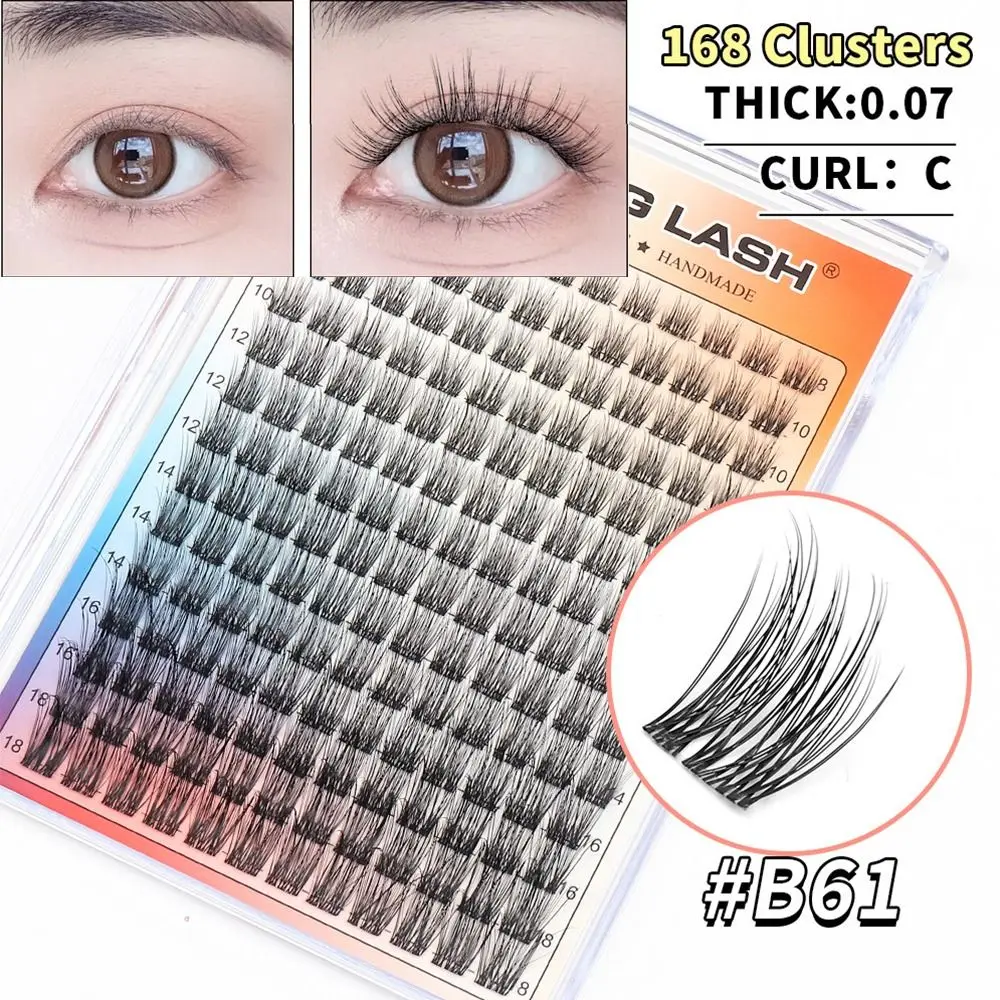 168 قطعة جديد 8-18 مللي متر مجموعات الرموش طويلة الطبيعية Wispy الرموش الفردية اليدوية رموش DIY في المنزل