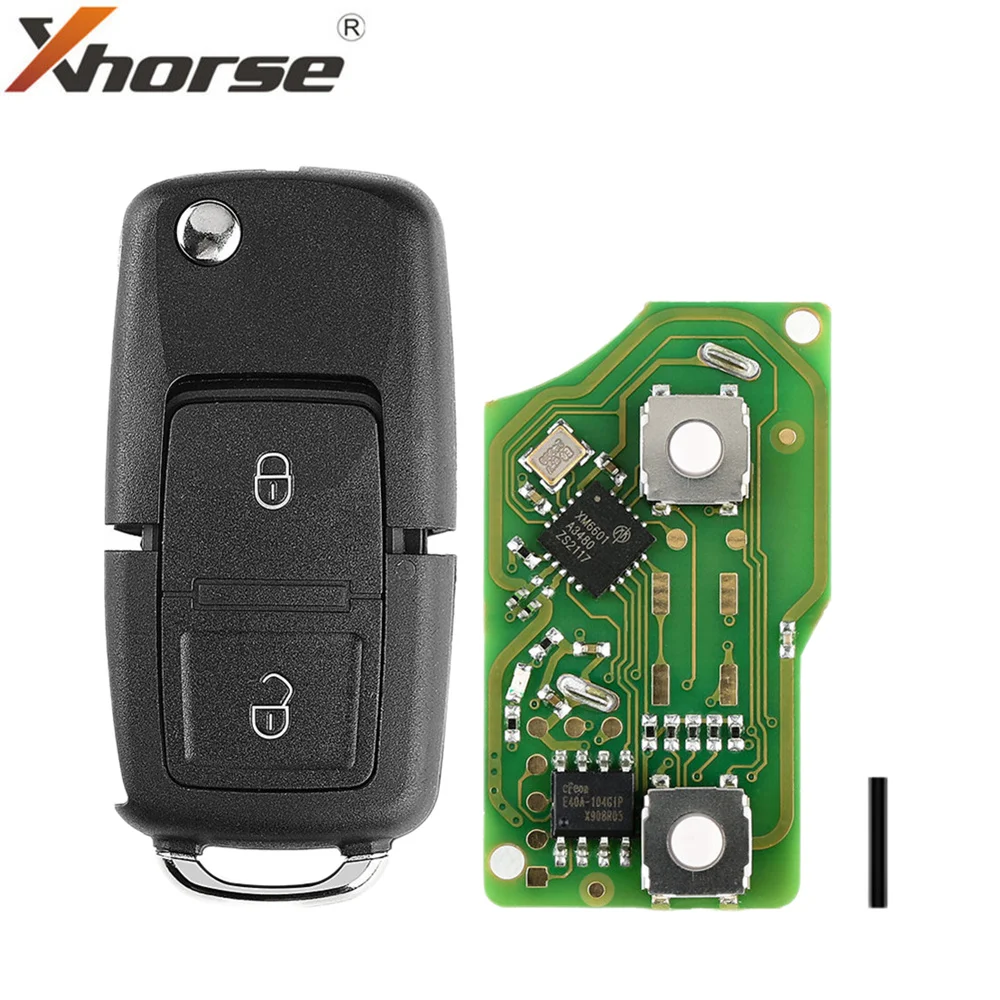 5PCS XHORSE XKB508EN Wire Universal Remote Key B5 Style 2 Buttons for VVDI Key Tool VVDI2(English Version)