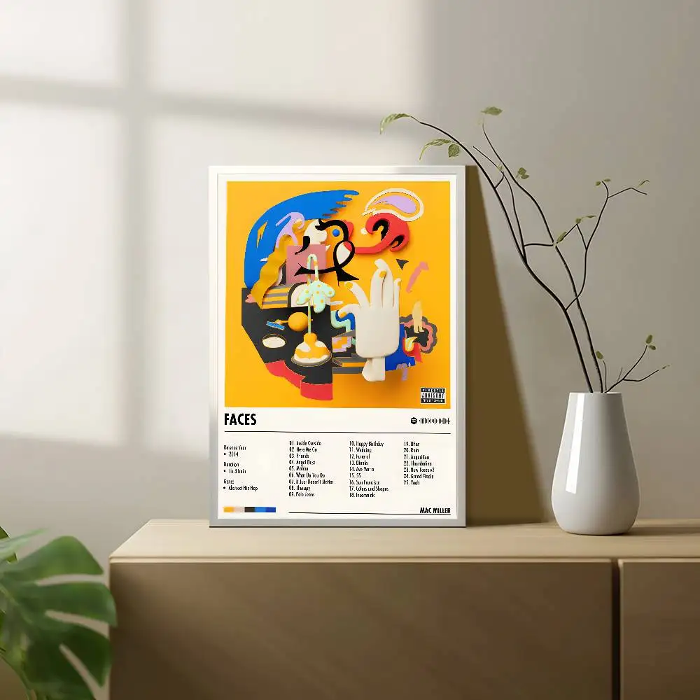 شعبية الموسيقى المغني M-Mac ميلر المشارك اللوحة ملصقات النوم غرفة المعيشة الجدار الديكور هدية المنزل الفن الجمالي