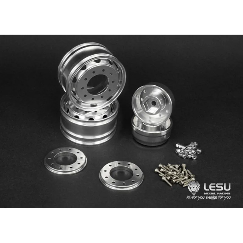 LESU 1/14 RC Metal Rear Wide Hub Hexagon for Tamiyaya Tractor Truck Trailer DIY Radio Control Vehicle Model Accessories TH04816