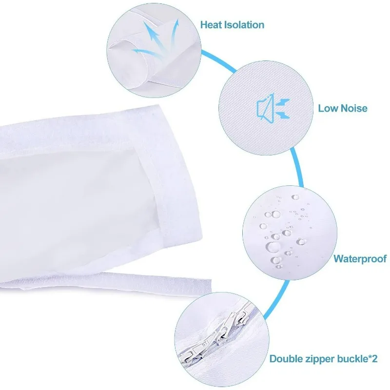 Portable AC Window Seal Kit for Skylight Central Pivot Window Mobile Air Conditioner Window Kit Air Exchange Guards Zipper Seal