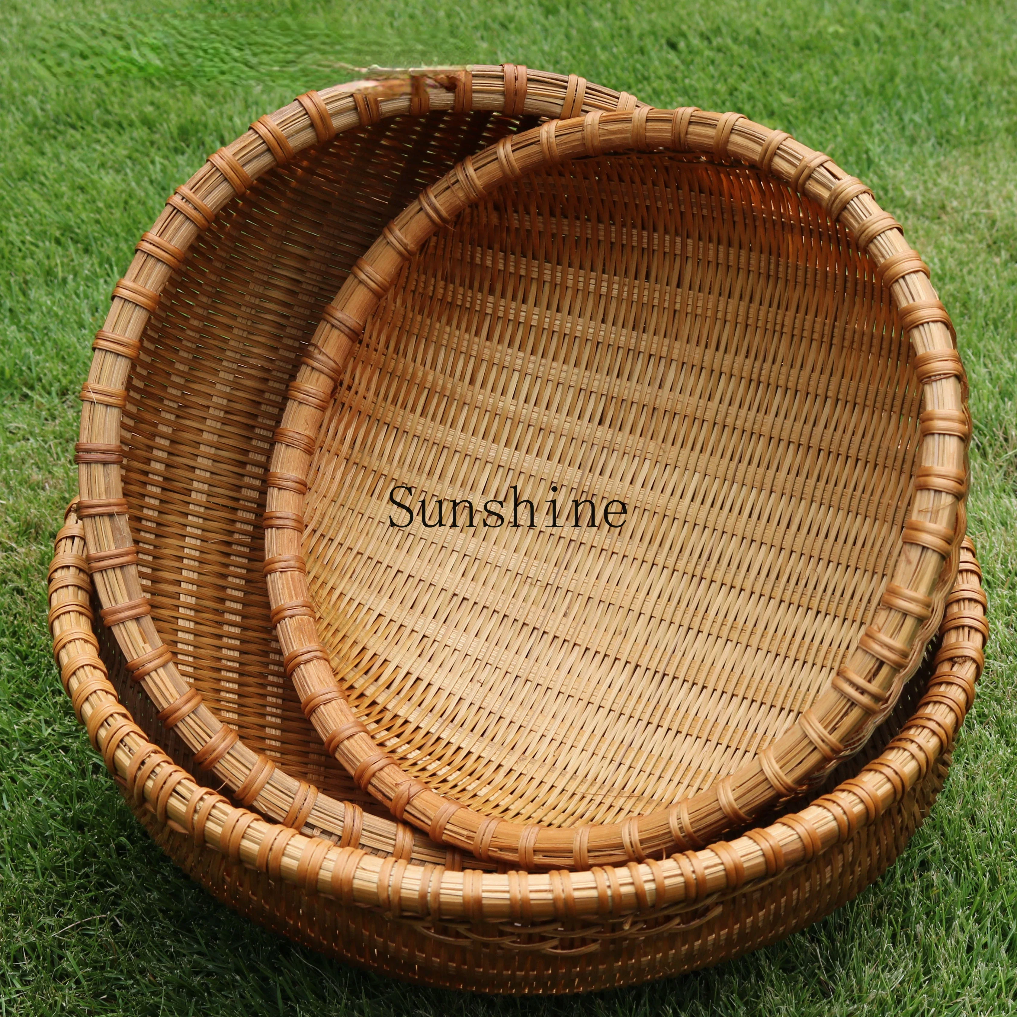 Bamboo products, kitchen handmade bamboo weaving storage