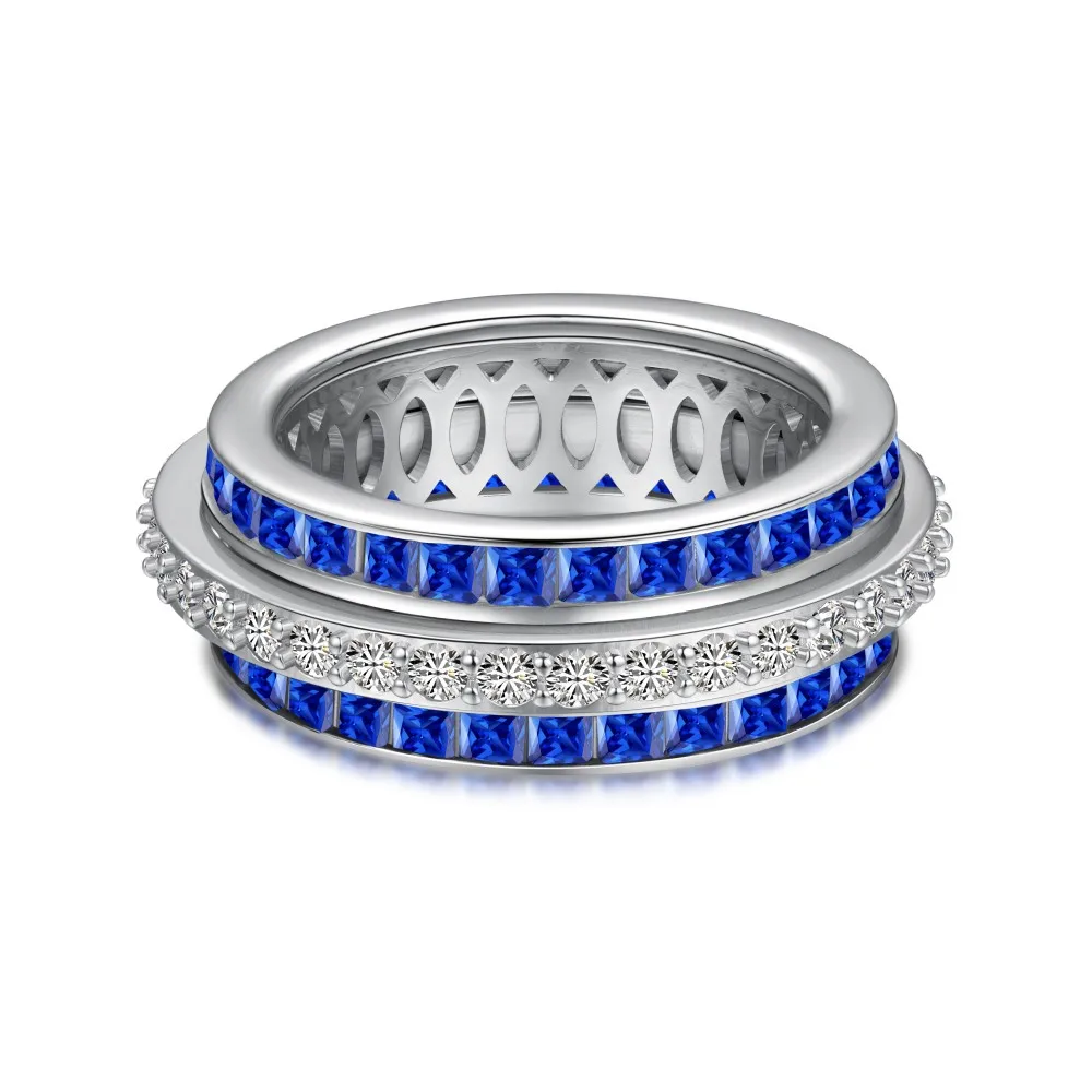 S925 Silver Ring with Full Zircon Inlaid Temperament, Fashionable and Versatile Ring Jewelry