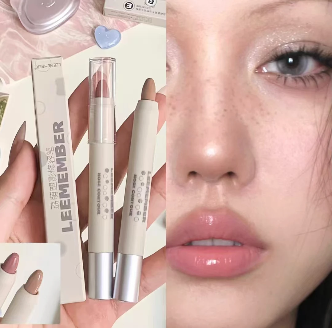

LEEMEMBER Contouring Pen Cream Soft Matte Nose Shadow Waterproof Gothic Cold Purple Bronzer Lasting Face Contour Makeup