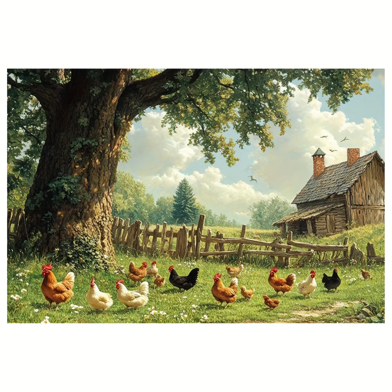 1pc Frameless Canvas Wall Art - 
