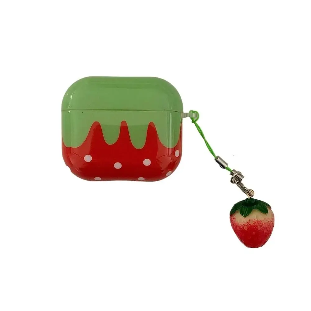New Fashion Strawberry Pendant Headphone Case Protective Cover for AirPods 1 2 3 for AirPods Pro/Pro 2 Headphone Accessories