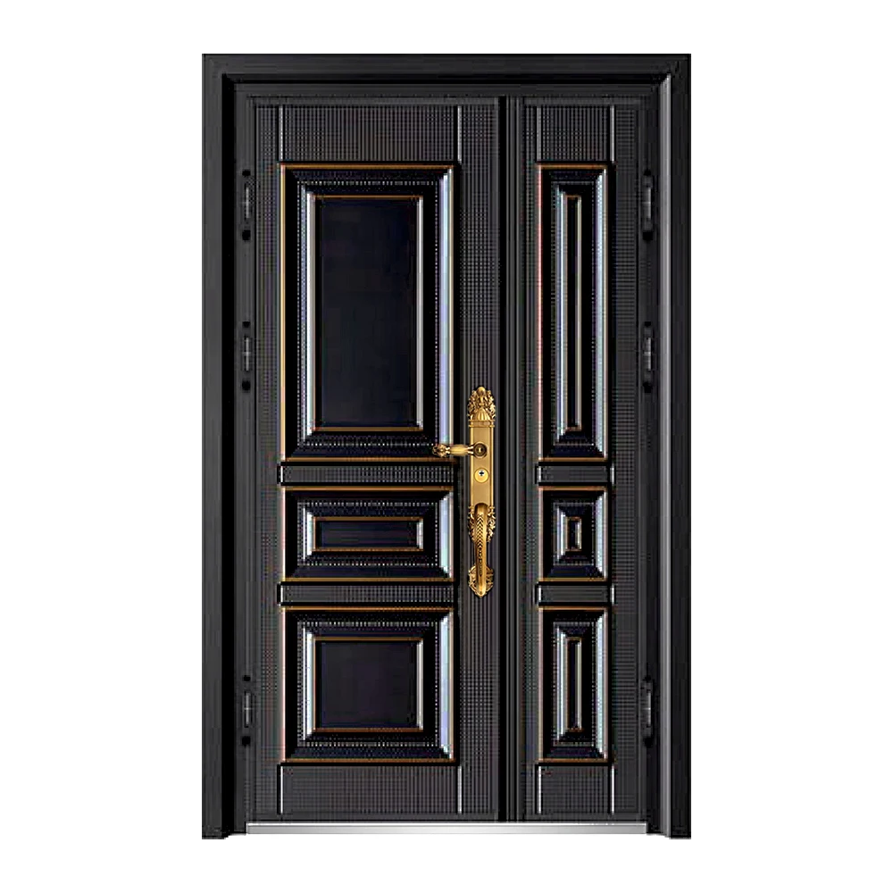 

PHIPULO Modern Luxury Main Entrance Steel Door Stable Exterior Cast Aluminium Security Door