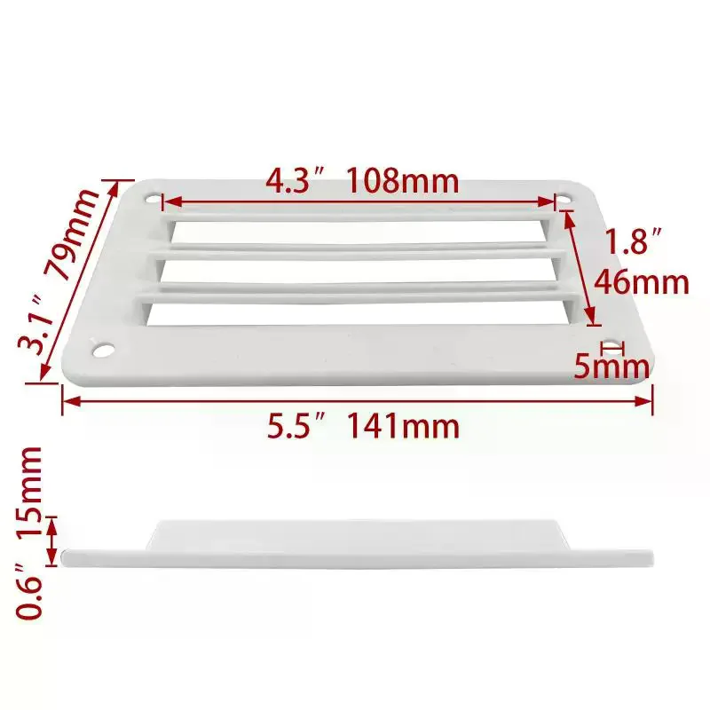 

1 шт. нейлоновая вентиляционная решетка с жалюзи для лодки, квадратная, для замены, для вентиляционных каналов, для морских судов и автофургонов