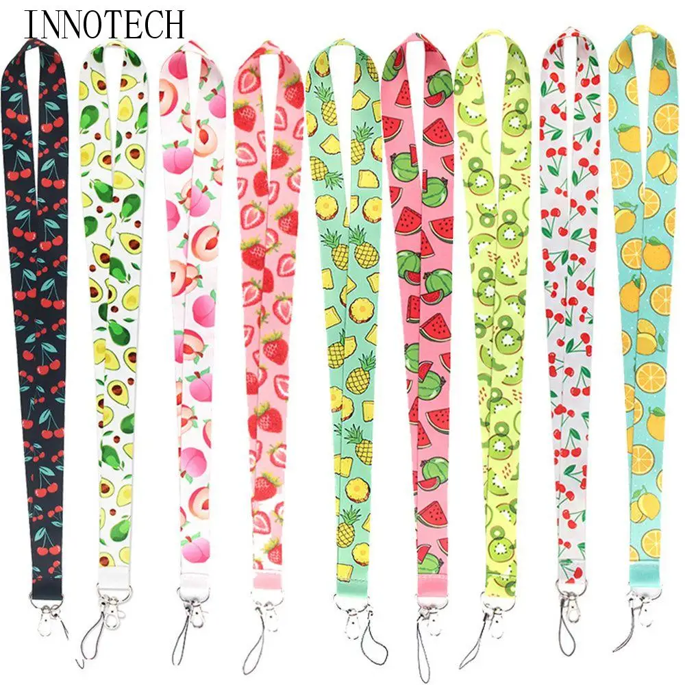 

Holder Hang Rope Mobile Phone Strap Webbings Ribbon Phone Hang Rope Cheery Avocado Strap Cartoon Fruits Lanyard Phone Lanyard