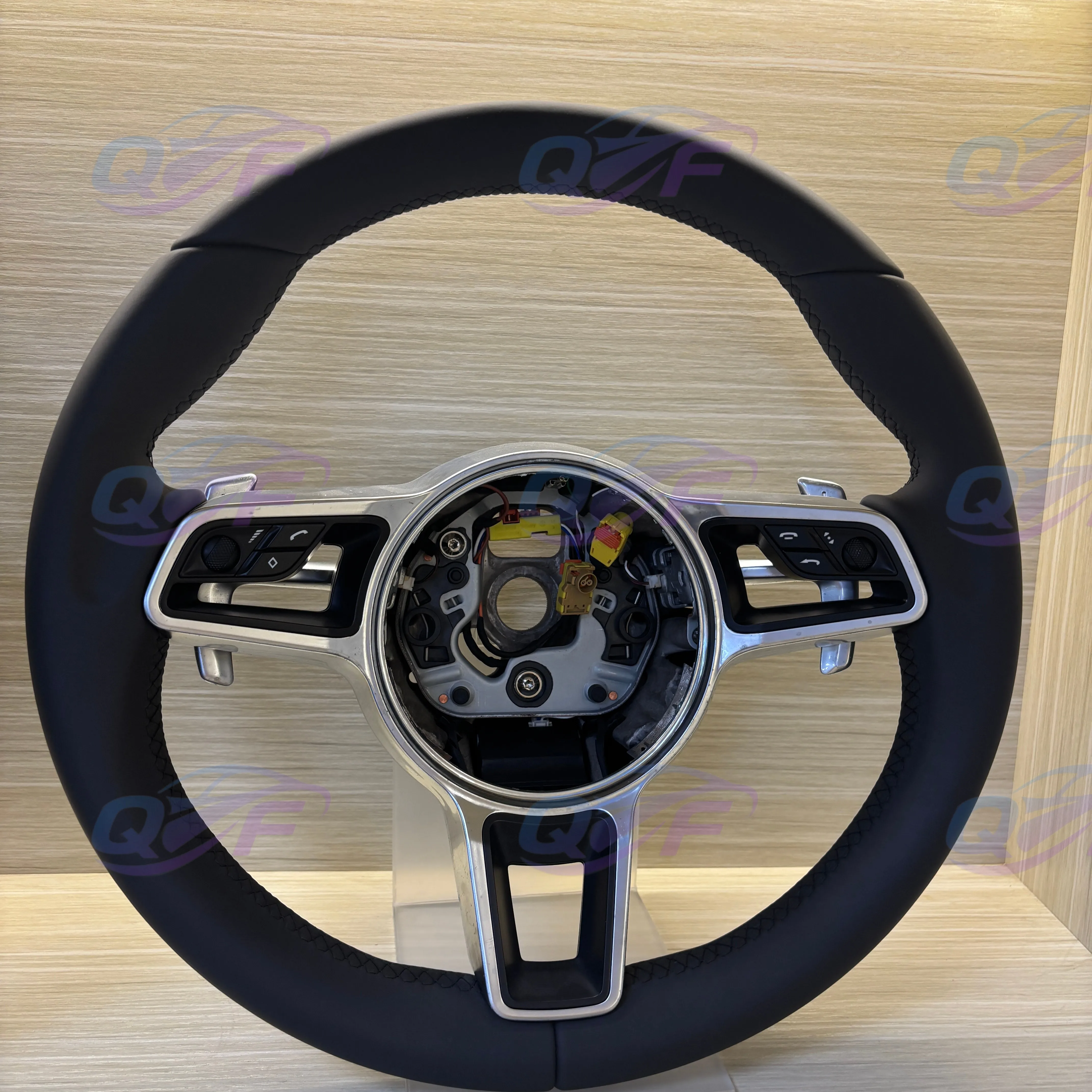 

For Porsche Macan Cayenne Panamera Cayman Steering Wheel Automotive Accessories Leather Automotive Steering Wheel
