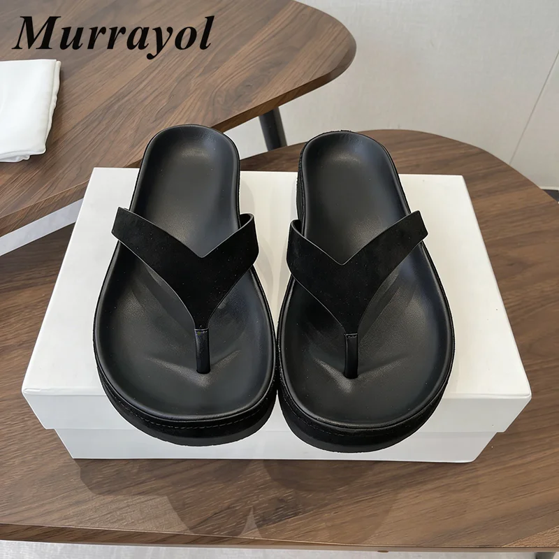 

Новые женские шлепанцы на толстой подошве, простые, на платформе, для отдыха, летние, повседневные, пляжные сандалии, универсальные плоские тапочки