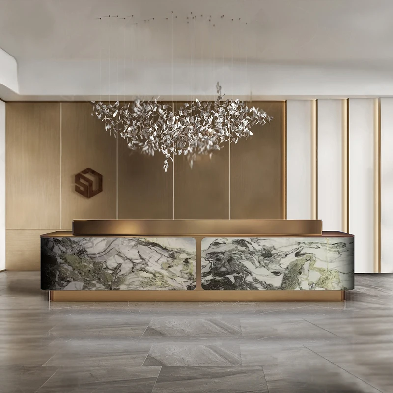 Clinic Green Reception Desks Checkout Design Modern White Reception Desks Drawers Classic Recepcion Mostrador Office Furniture
