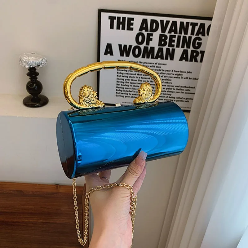 

Сумка Новая универсальная персонализированная женская сумка Ins Премиум-цилиндрическая цепочка Стильная изысканная сумка через плечо Высококачественная простая сумка