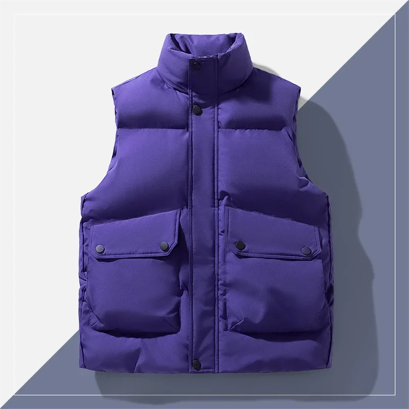 

New Men's Fashionable High-quality Cotton Sleeveless Vest for Autumn Winter Comfortable Breathable Thick Warm Breathable Vest