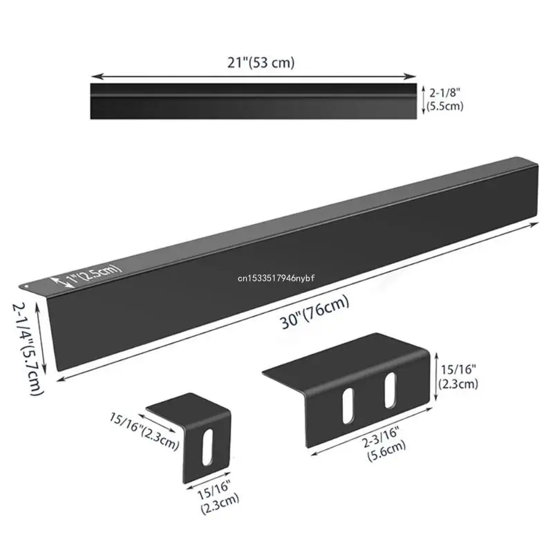 Stove Gaps Filler 30inch Stainless Steel Black/Silver Durability for Stove and Backsplash Cooktop Trim Stove Gaps Dropship