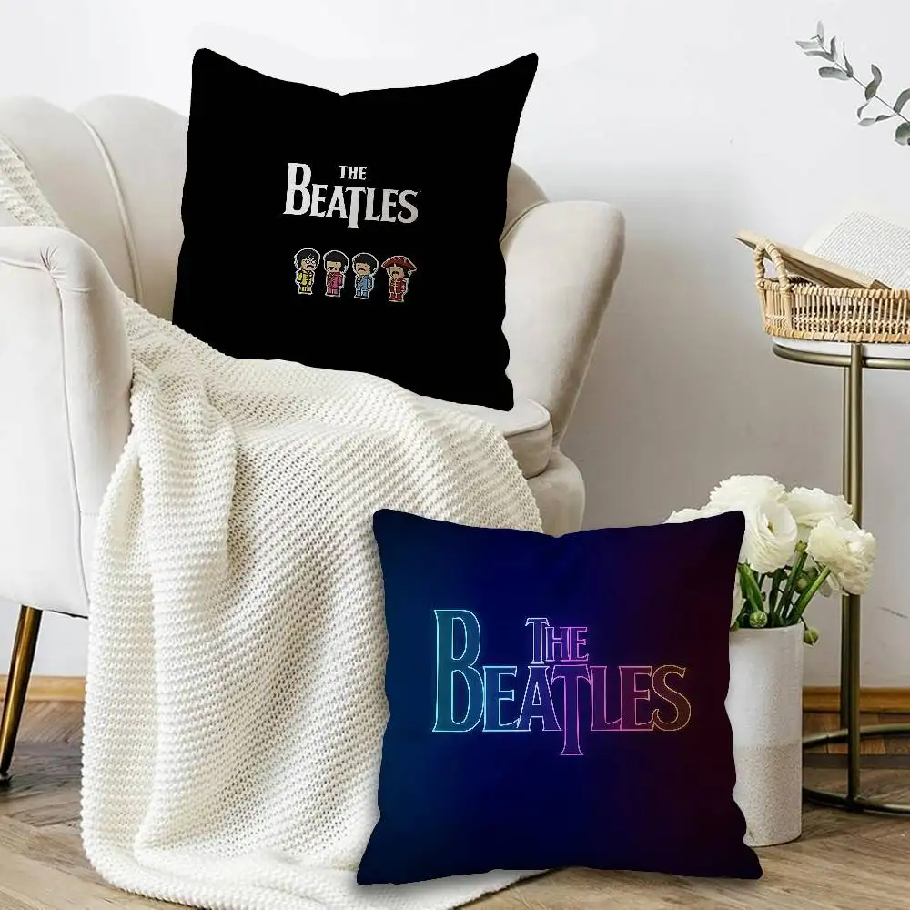 T-The-B-Beatles Rock Band Cushion Cover Pillow Cover Decor Pillowcase Printed Cushion Case for Couch