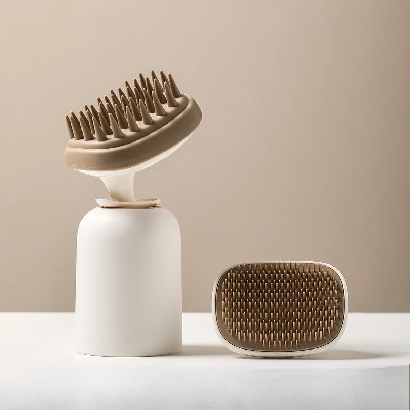 Peine de masaje, limpieza del cuero cabelludo seco y húmedo, champú y peine, nuevo cepillo de champú de doble diente para el hogar