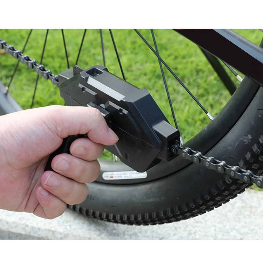Limpia cadenas de bicicleta ABS – Herramienta negra para taller - imagen 3