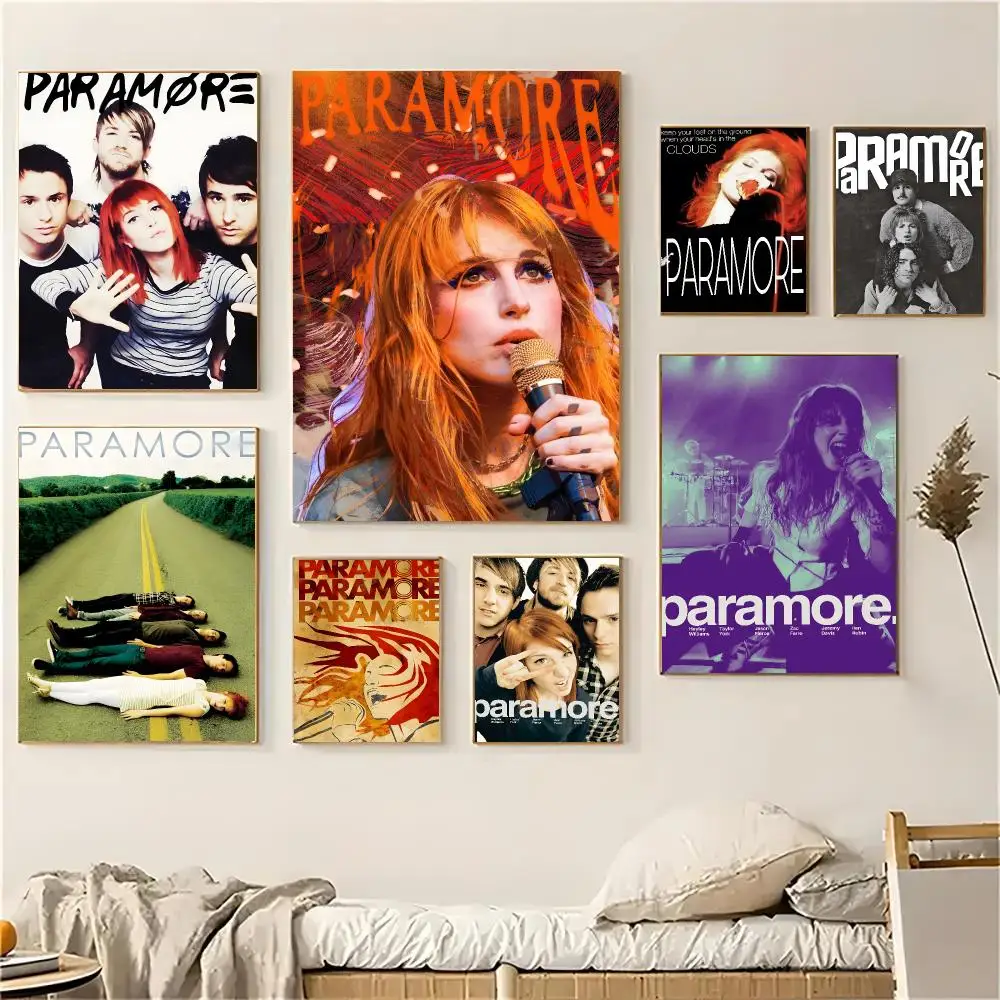 Paramore Band Pop Punk Poster Self-adhesive Living Room Bedroom Party Bar Decor Moisture-proof Fade-resistant HD
