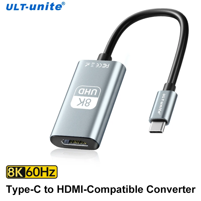 Type C to HDMI Adapter USB C to HD-MI Converter HDTV 8K USB 3.1 HDMI-compatible Cable For MacBook Chromebook Samsung Xiaomi