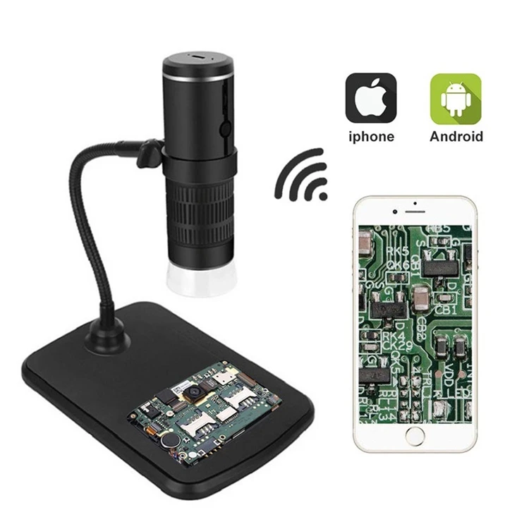 For Portable 50-1000X magnification 1080P Industrial Electronic Digital Wifi Microscope Camera support smart phone iOS, Android