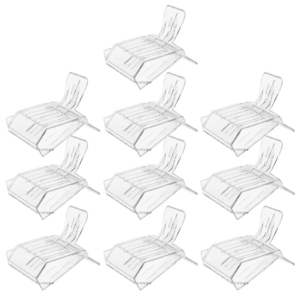 10Pcs Plastic Cage Bee Breeding Catcher Clip Ventilated Reusable Beekeeping Tool for Larvae Grafting Rearing Cups