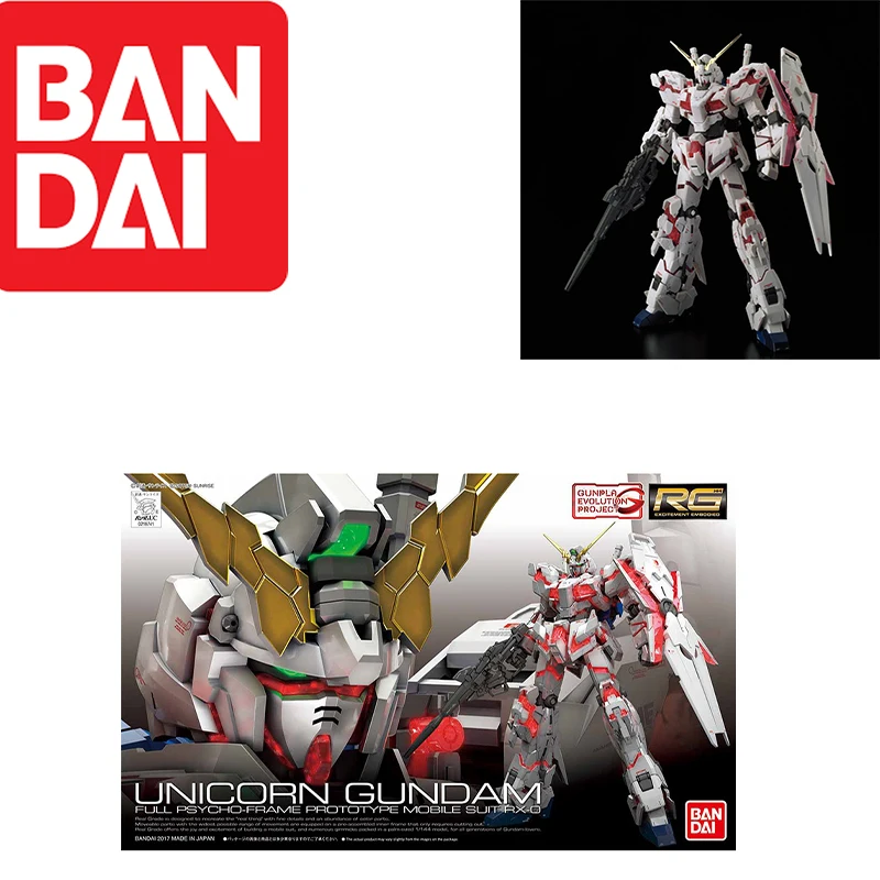 

Bandai Spirits RG Gundam UC Unicorn Gundam 1/144 Scale Plastic Model Kit New JP Assemble Toy Figure Ornaments Gift