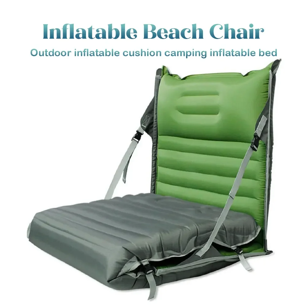 Una venta caliente, versión extendida portátil, silla plegable inflable, estera para dormir, silla de playa inflable