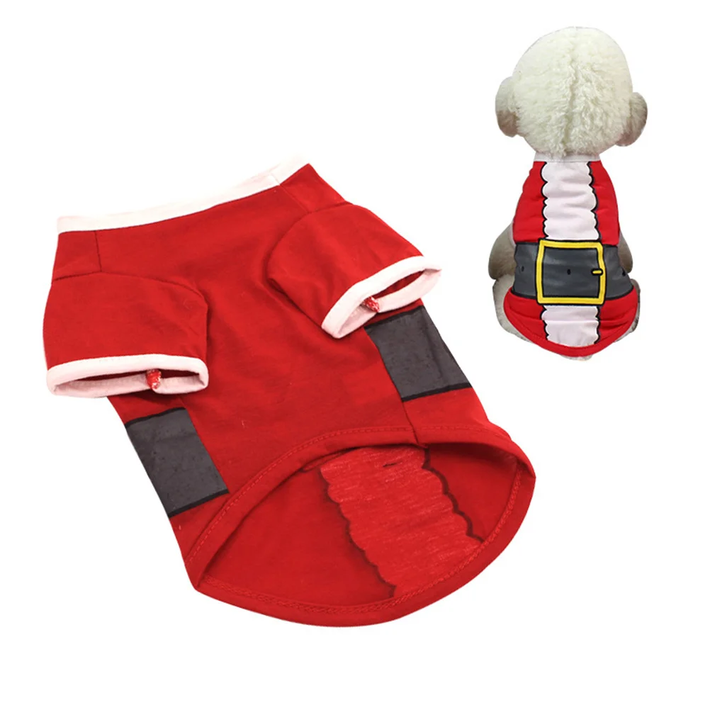 

Christmas Dog Clothes Pet Santa Sweater Shirt Puppy Cat Pullover Hoodies S Warmer Cute Everyday Photos Dog Clothes