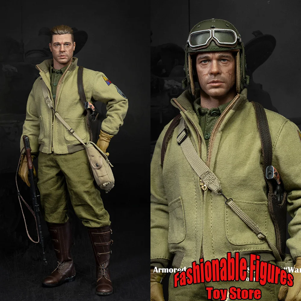 

Facepoolfigure FP009 World War II 1/6 Men Soldier Sherman Tank Commander US 2nd Armord Division Staff Sergeant 12" Action Figure