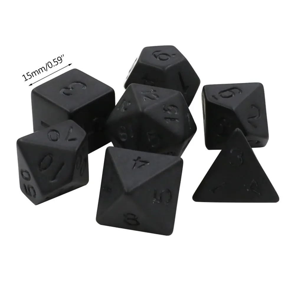 

Role Playing Game Family Game Game Personality Number Dices Kit Educational Polyhedral Dice Black RPG Dice Set