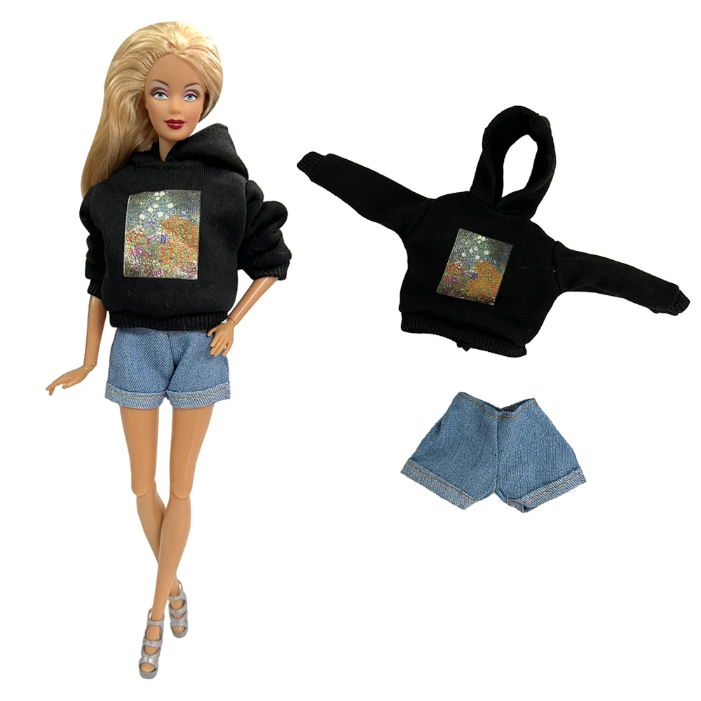 

NK 1 Set Hoodie Jacket 11.5 inch Doll Clothes Dolls Accessories Outfit For BJD 1/6 Doll Dress Daily Jeans Pants DIY Toys