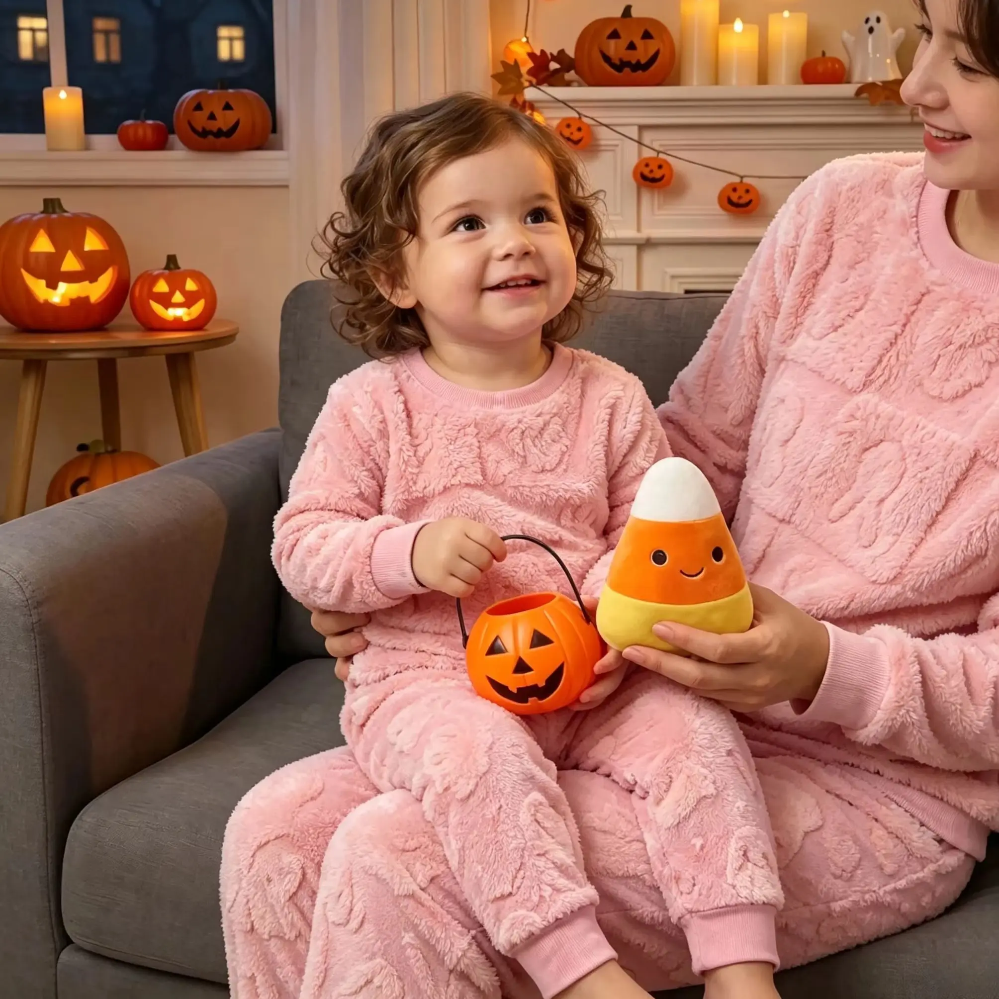 2PCS Autumn Winter Kids Home Sleepwear Sets Baby Boys Fleece Warm Cute Children Girls Casual Homewear Outfit Thickened Pajamas