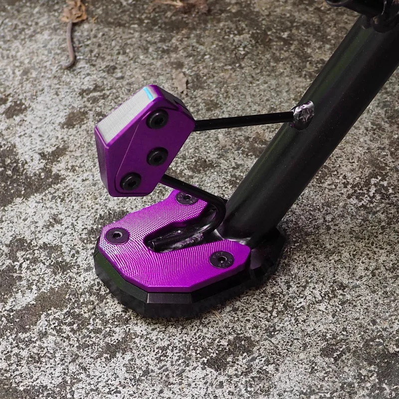 for SYM Husky ADV 150 Motorcycle CNC Aluminum Kickstand Side Support Enlarged Plate Enlarger Cover Foot Pad Accessories