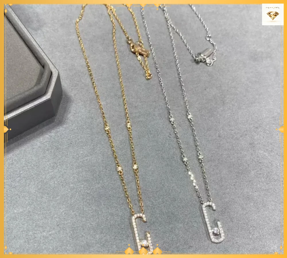 

Designer Jewelry High Necklace For Woman Half-moon Paperclip Collarbone Necklace Chain for gift