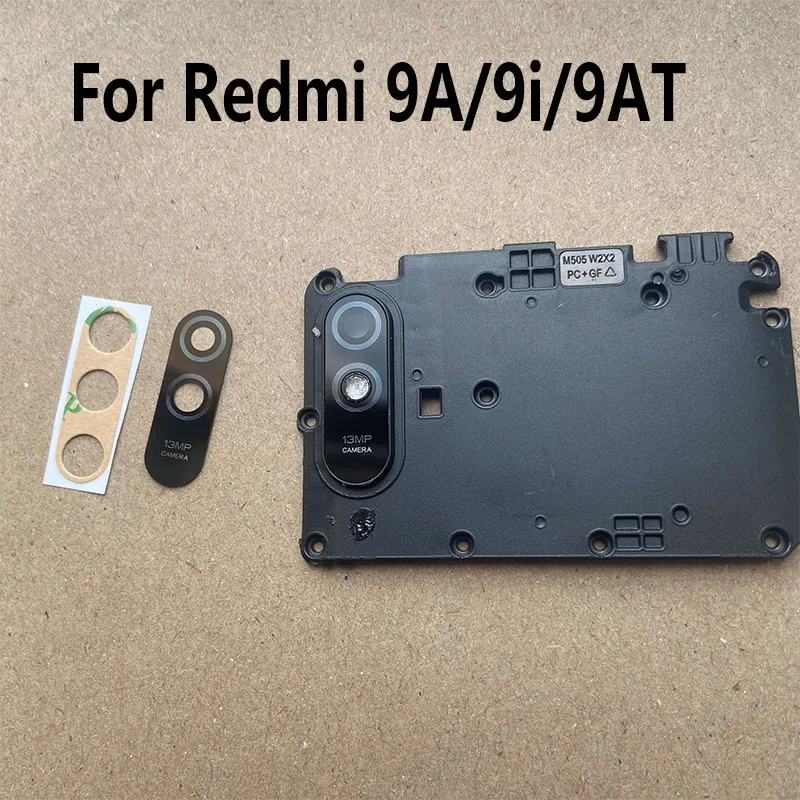 For Xiaomi Redmi 9A 9i 9AT Back Camera Lens Rear Glass With Frame Cover Replacement