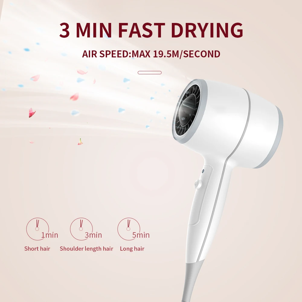 أنيون ثابت درجة الحرارة المهنية صالون مجفف شعر 220 فولت-240 فولت 50/60 هرتز 1600 واط/1800 واط الهواء جمع الأشعة تحت الحمراء