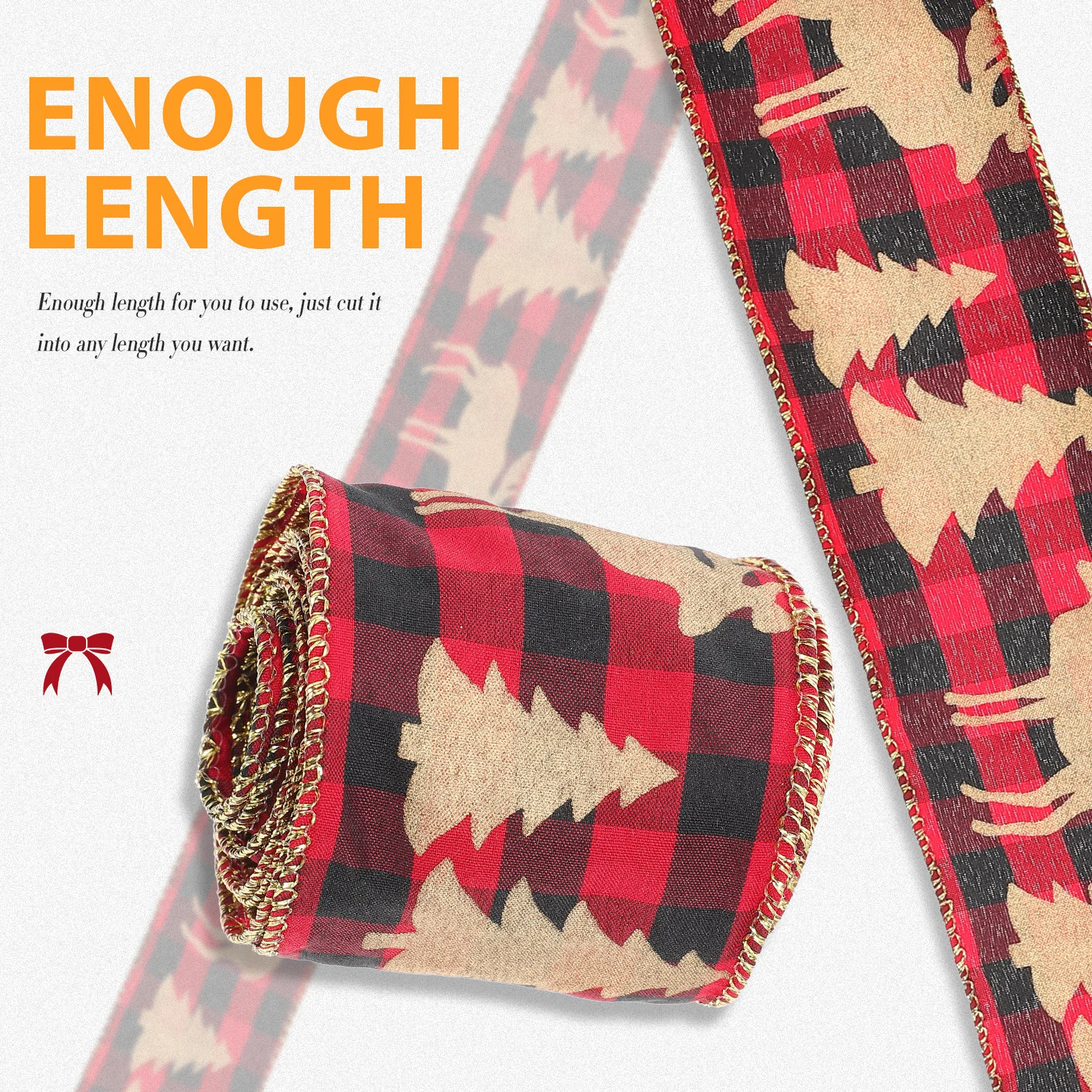 

DIY Christmas Ribbon 6M High Quality Print Xmas Ribbon for Gift Packaging Holiday Decorations Tree Trimming Craft Projects