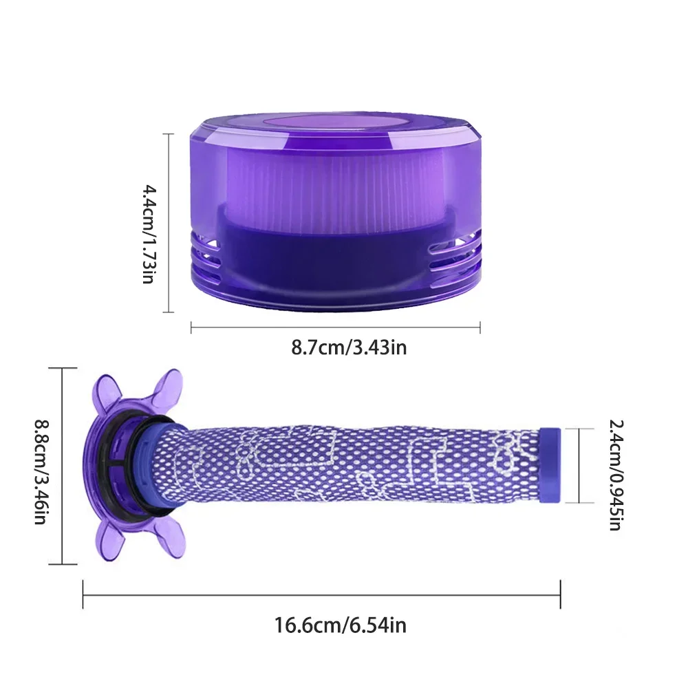 Upgraded V8 Filter for Dyson V8 FOCUS Mattress SV25 SV37 Handheld Vacuum，Replacement Pre Post Filter Part No.965661-05 967478-05