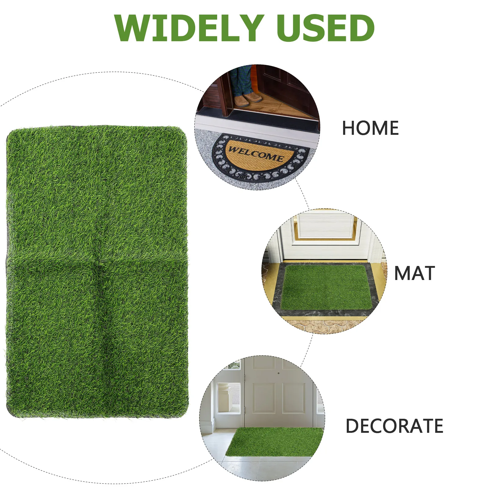 

Door Mat Thick 2cm Indoor Doormat Non-Skid TPR Back Easy Clean Polypropylene Fiber Entry Carpet